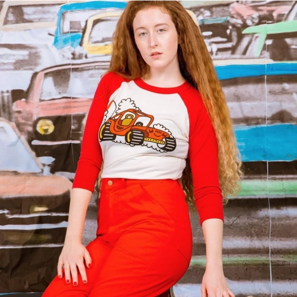BIG BUD PRESS Lime Raglan Tee 3/4 Sleeve - Picture 4 of 6